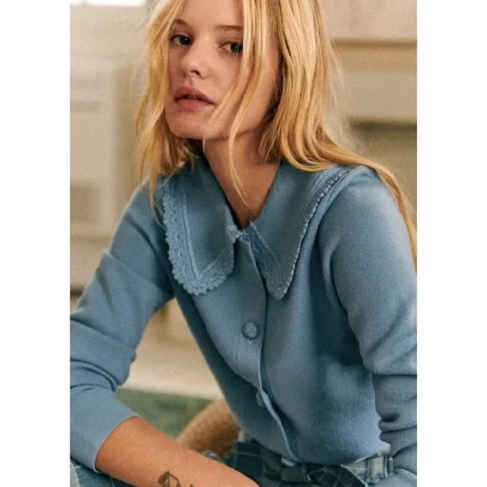 Sezane Bettany Sweater Blue size small